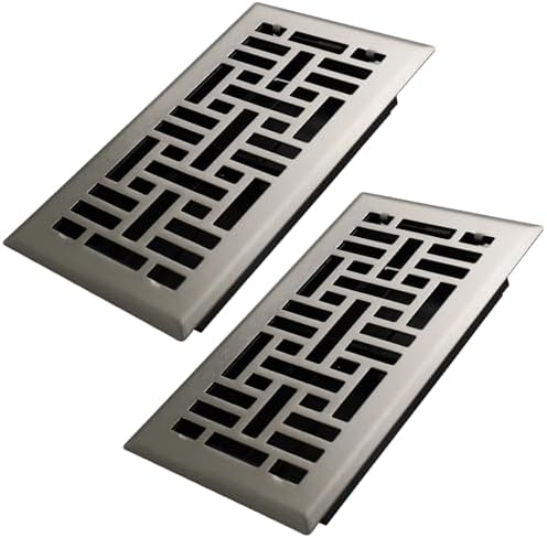 Howeall 4x8 Inches 2 Pack Heavy Duty Walkable Floor Register Easy Adjust Air by Howeall