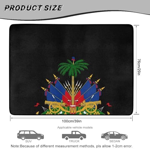 Haiti Flag Heavy Duty Trunk Mat 29"x39" - Image 7