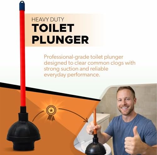 Heavy Duty Toilet Plunger for Bathroom - Image 2