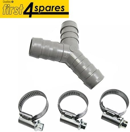 First4Spares Universal Dishwasher Pipe Tube Y Piece Drain Hose Connector And - Image 2