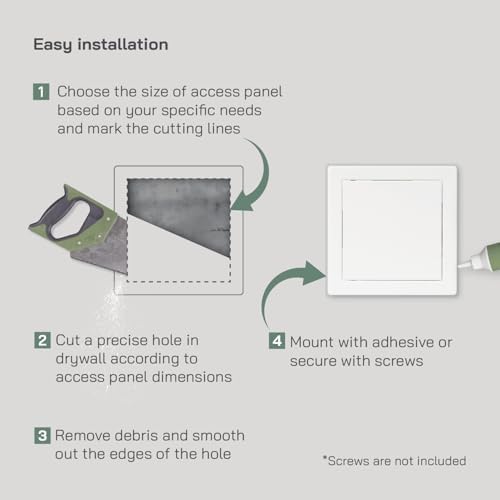 Vent Systems 6'' x 6'' Inch White Metal Access Panel - Image 5