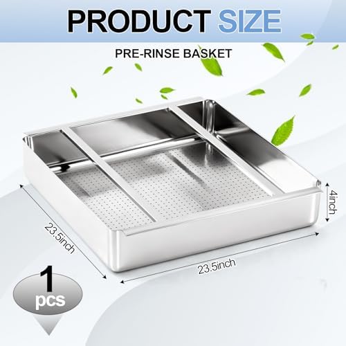 Tuanse Pre Rinse Basket with Stainless Steel Slides Commercial Strainer Basket - Image 2