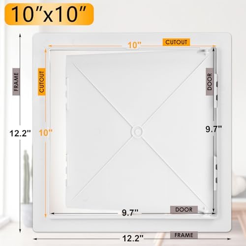 Suteck Access Panel for Drywall 10 x 10 Inch, Ceiling&Plumbing Access Door - Image 2