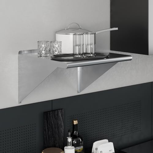 AmGood 24 in. x 24 in. Stainless Steel Wall Mount Shelf - Image 2