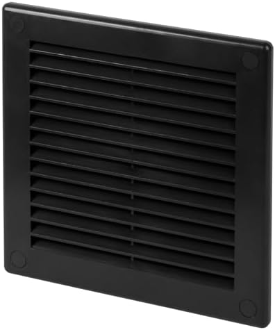 6 x 6 Inch Black Air Vent Cover – Plastic Square Air Vent Grill Cover by VezoWorks