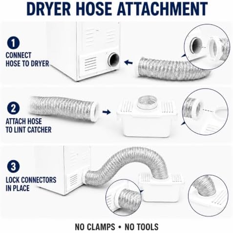Indoor Dryer Vent Kit for Electric Dryers, Lint Catcher & Hose Attachment - Image 4