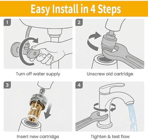 21-309L Hot Valve Repair Kit–1/4 Turn Ceramic Cartridge, Not Include Handle - Image 4