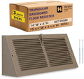 Fits 14x6 Duct Opening | Steel Triangular Baseboard Return Air Grille by Handua by Handua