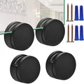 Black Frameless Mirror Mounting Hardware Kit Zinc Alloy Mirror Holders Mirror by Unknown