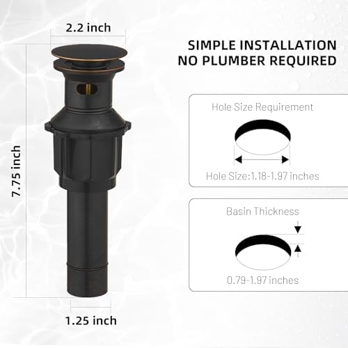 Pop Up Sink Drain Assembly - Image 5