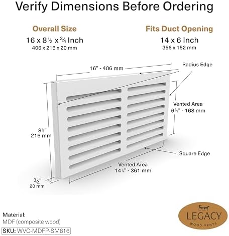 Return Air Grill 14x6 Duct Opening, Noise Free-high Airflow Vent Cover - Image 2