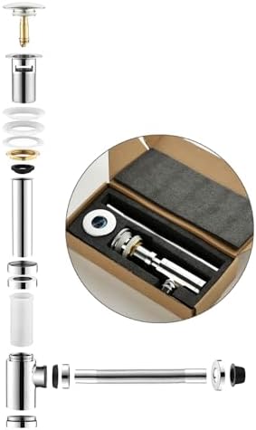 Bathroom Sink P-Trap Complete Set Adjustable Threaded Tube 1-1/4 Bottle Trap - Image 6