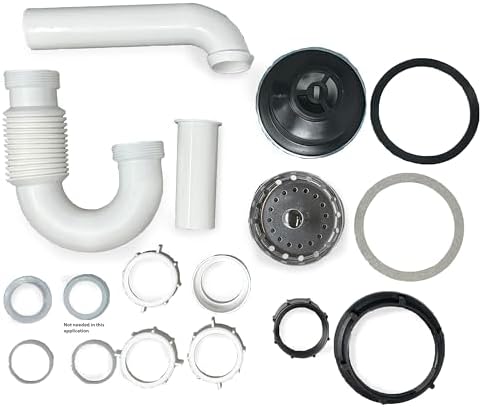 Corrugated P-Trap Drain Kit, All-In-One Plumbing Set - Image 7