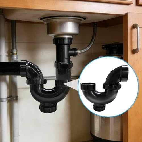 Lesso Inch ABS P-Trap – HUB x HUB x Cleanout - Image 4