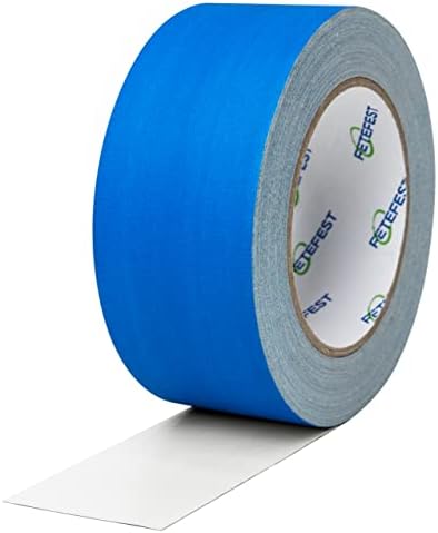 Gaffers Tape Blue Heavy Duty, Non-Reflective, No Residue, Hand Tear, by FetefestforTapes