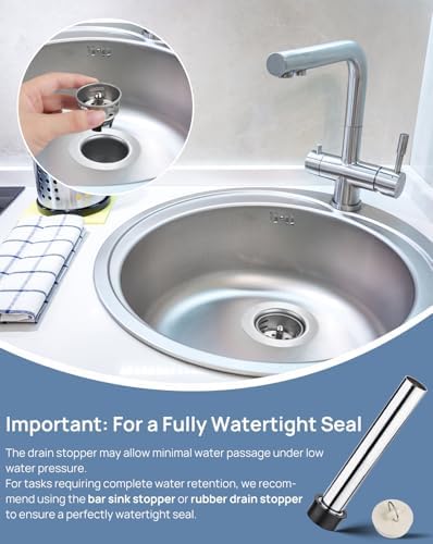 2" rv Sink Drain Strainer with 2.8-in Tail Piece, Bar Sink Drain Assembly - Image 3