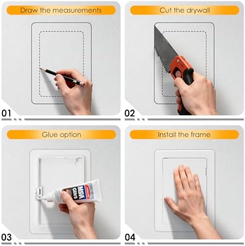 Suteck Access Panel for Drywall 4 x 6 Inch, Ceiling&Plumbing Access Door - Image 3
