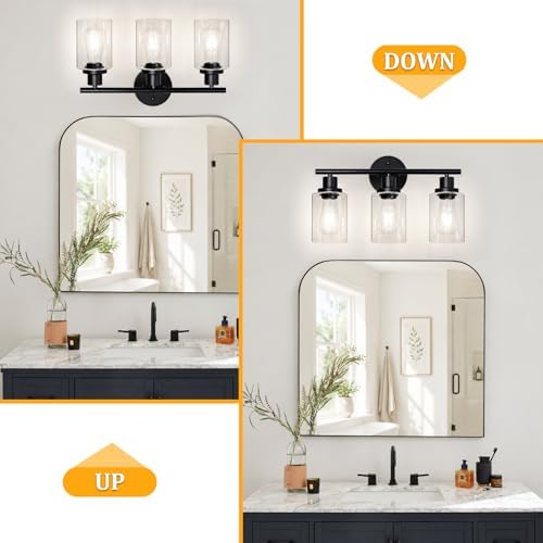 Unicozin Modern Bathroom Light Fixtures, 3 Light Vanity Lights - Image 5
