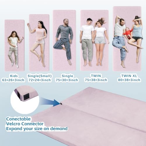 KingChii CertiPUR-US Memory Foam Camping Mattress, Portable Roll Up Travel Car - Image 4