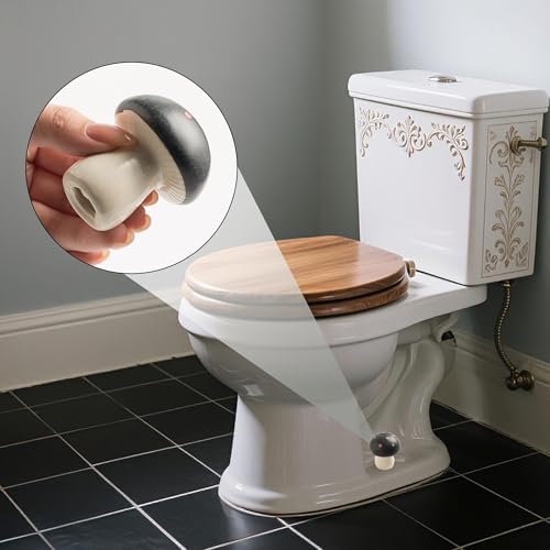BEUNAIZER Ceramic Mushroom Toilet Bolt Covers, Decorative Caps - Image 4