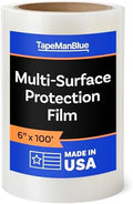 TapeManBlue Low Tack Protective Film, 6 inch x 100' Roll, Temporary Protection by TapeManBlue