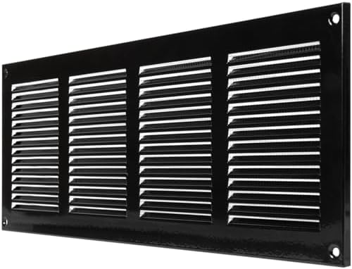 Repa Market 2-Pack Air Vent Cover 16x6 Inch Black Galvanized Steel Louvered - Image 7