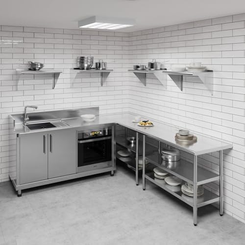 AmGood 14 in. x 24 in. Stainless Steel Wall Mount Shelf - Image 2