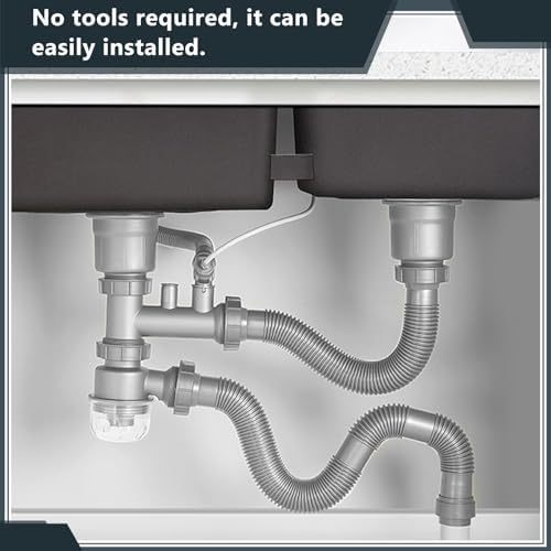 2 Pack Stainless Steel Bathroom Sink Drain Kit - Image 6