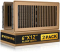 6x12 Floor Register, 2 Pack Heavy Duty Steel Floor Vents Covers by BYEWIRE