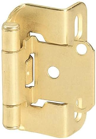 20 Pack 1/2" Overlay Brushed Gold Cabinet Hinges - Image 6