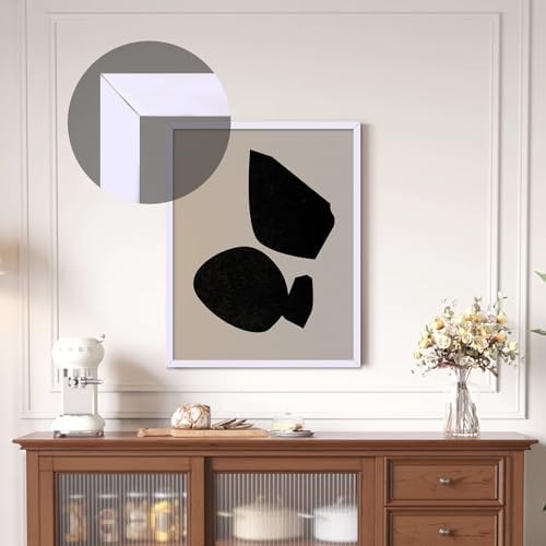 Trimold Glossy White Molding Trim Peel and Stick, Flexible Mirror Border Design - Image 2