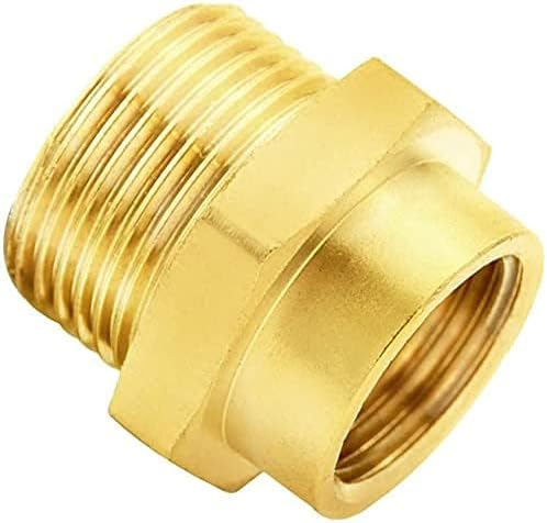 Joywayus 1/2" NPT Thread Female × 3/4" G Thread Male Brass Pipe Fitting Adapter - Image 2