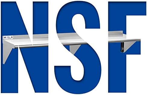 Hally Stainless Steel Shelf 14"x72" NSF Commercial Wall Mount Rack Shelving - Image 4