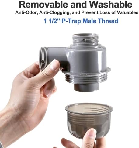 Sink Trap 1 1/2'' P-Trap Replacement Upgrade Visible Removable Easy to Clean - Image 5