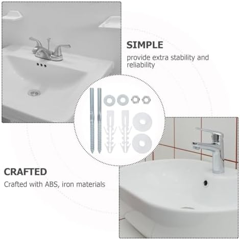1set Heavy-Duty Basin Mounting Kit Secure Wall-Mount Sink Fixings Screws Bolts - Image 3