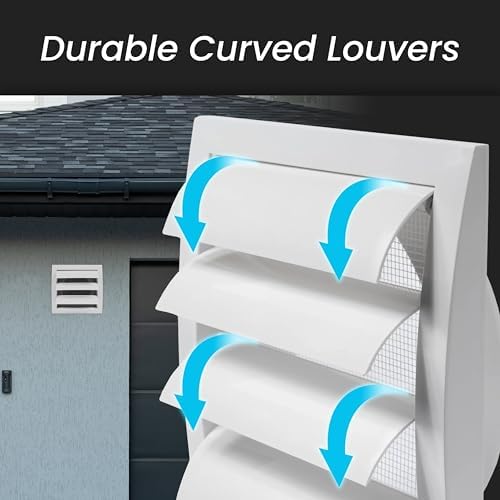 Repa Market ABS Plastic Black 4 Inch Dryer Vent Cover Outside, 4 Inch Exhaust - Image 4