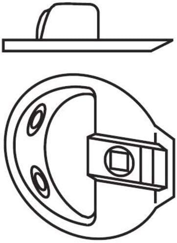 Schlage 10-058 1 3/4" Diameter Circular Replacement Strike Plate - Image 4