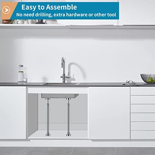 2 Pcs Undermount Sink Brackets Adjustable, Stainless Steel Sink Support - Image 5