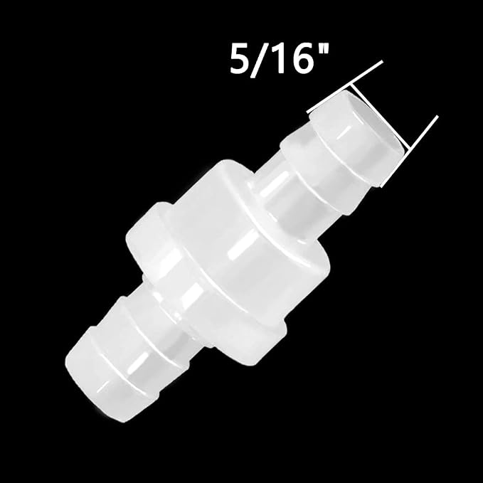 One Way Check Valve 5/16" Hose Barb Non Return Ozone Resistance Plastic Valve - Image 2