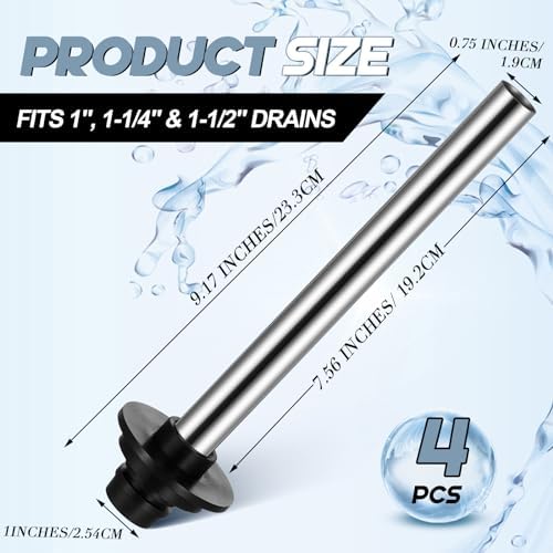 Tandefio 4 Pcs Stainless Steel Sink Overflow Pipe Stopper - Image 2