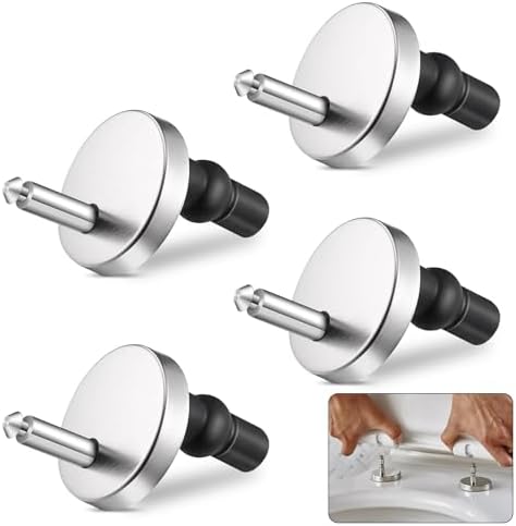Supkiir 4Pcs Toilet Seat Bolts and Screws, Quick Release Top Hinge Fixings by Supkiir