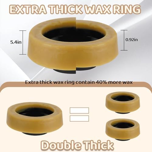 Universal extra Thick Toilet Wax Ring Replacement Kit, Wax Ring - Image 3