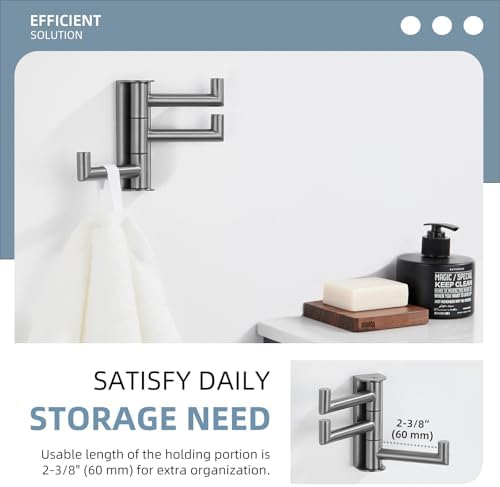 Angle Simple Swivel Hook 3 Arms, Towel Hook - Image 4