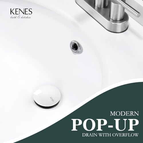 KENES White Bathroom Sink Drain - Image 2