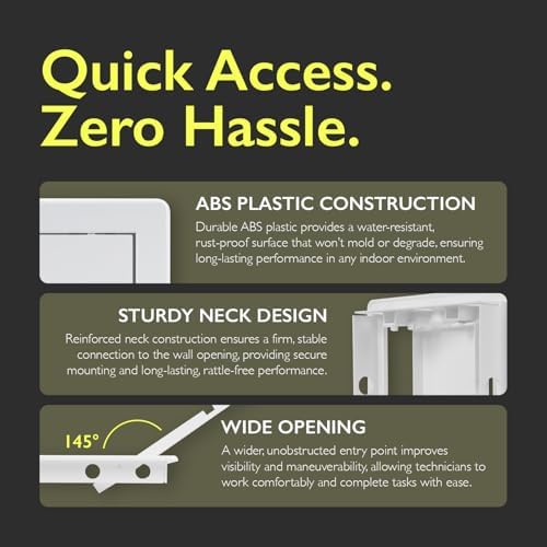8x12 Access Panel for Drywall and Ceiling – White ABS Plastic Door Panel - Image 5