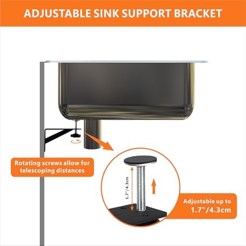 2PCS Undermount Sink Brackets Sink Legs Adjustable Sink Support Brackets Sink - Image 4