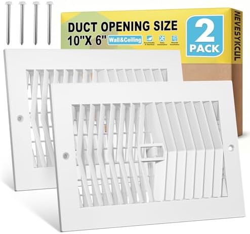2 Pack 10 x 6 Inch Air Vent Cover by NEVESYKCUL