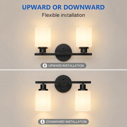 Unicozin 2 Light Bathroom Light Fixtures, Modern Vanity Lights - Image 4
