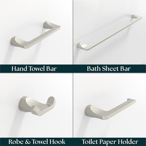 Mega Handles Bathroom Accessory Set Satin Nickel - Image 2