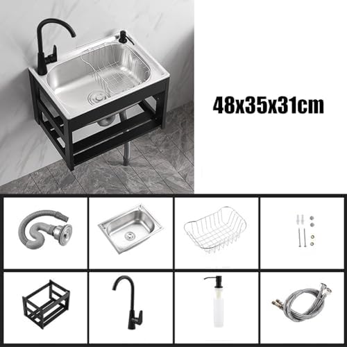 Wall Mount Stainless Steel Kitchen Sink - Image 2